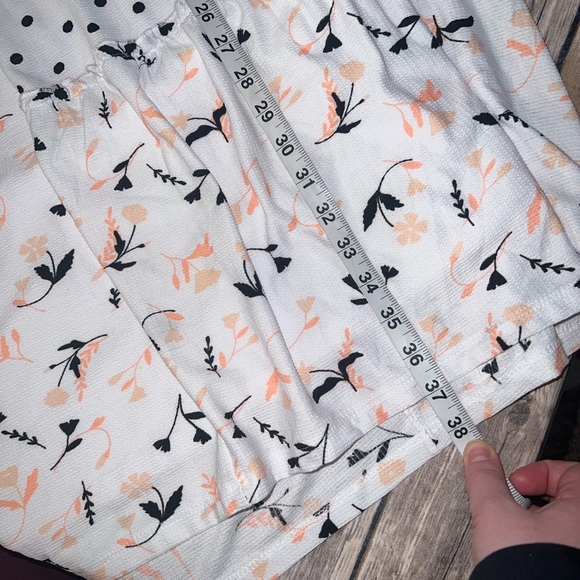 Cato Plus Size spring floral and polka dot floor length skirt, size 22/24W - Picture 6 of 8